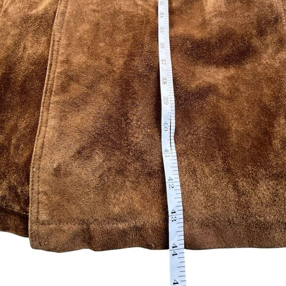 Vintage Wilsons Leather M. Julian Leather Jacket Size XL Brown Roughout Long - Picture 13 of 14